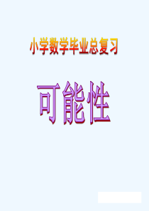 苏教版六年级下册总复习可能性