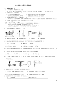 2013年初三化学中考模拟试题(带答案)