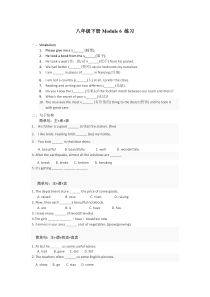 外研版八年级下册-M6练习