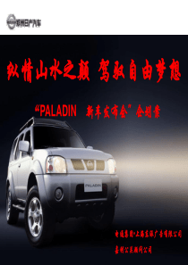 4A免费策划：PALADIN 新车发布会企划案