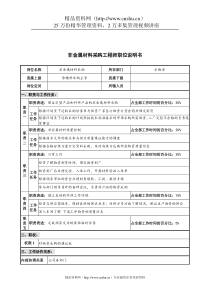 华北光学仪器公司采购部非金属材料采购工程师职位说明书