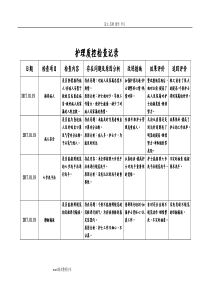 护理质部日常护理质量检查记录