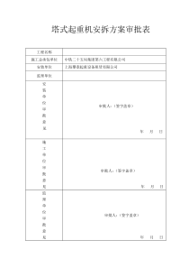 QTZ80塔吊安装拆卸方案