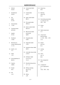 制药常用英语词汇