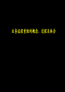 业务流程重组的概念、过程及体会