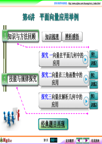 XXXX创新设计(高中理科数学)第4讲平面向量应用举例