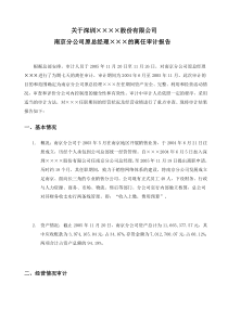 公司离任审计报告范文(1)