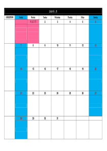 2018年行事历含工作日节假日