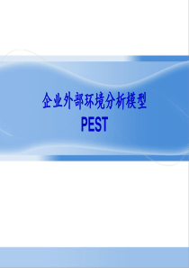 PEST外部环境分析模型