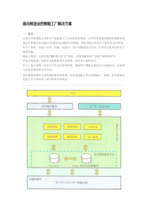 面向制造业的智能工厂解决方案