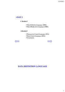 Oracle SQL Developer Lesson 2 DDL, DML,TCL,DCL-数据库