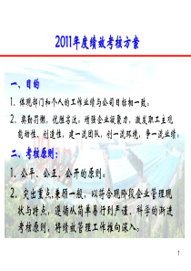 2011年绩效考核方案