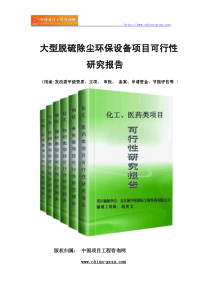 大型脱硫除尘环保设备项目可行性研究报告范文格式(专业经典案例)