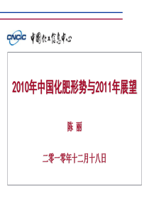 2010年中国化肥形势盘点与2011年展望