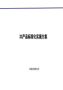 房地产公司产品标准化实施方案