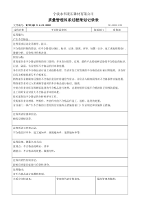 8.3策划表-不合格品控制