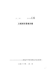 2014年项目建设工程项目管理方案(甲方)