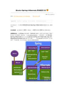 Struts+Spring+Hibernate框架配置方案