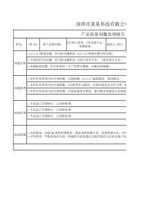 产品质量问题处理报告