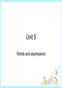 人教必修三-Unit-5--Words-and-expressions高一英语