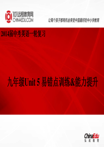 2014中考英语一轮复习九年级复习课件(易错点针对训练+能力提升)：Unit5