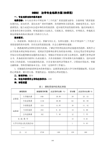 法学专业培养方案(非师范)