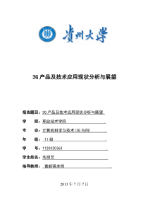 3G产品及技术应用现状分析与展望