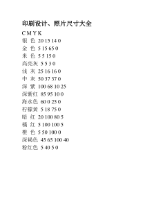 印刷、引刷设计知识大全