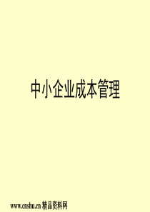 中小企业成本管理（PPT29）