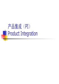 3产品集成（PI）