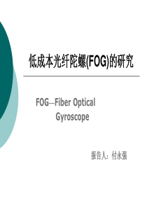 低成本光线陀螺(FOG)的研究