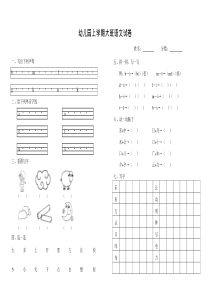 幼儿园(大班)语文试卷