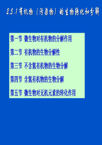 有机物(污染物)的生物转化和分解