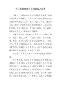 过分强调民族差异不利国家认同形成