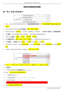 高中信息科技会考总复习知识点_上海高一信息科技