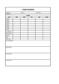 工程类申请采购单