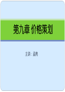 9第九章 价格策划