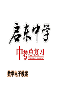 启东中学2014届中考总复习电子教案 专题7：分式方程及其应用