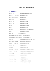 红帽LINUX常用操作命令
