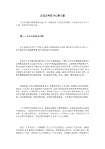 公交公司实习心得3篇