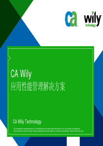 CA-Wily应用性能管理解决方案