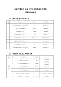 市级预算单位XXXX年度协议供货和定点采购