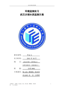 武汉软件工程职业学院校园人工河水质监测方案