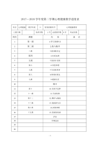 六年级心理健康教案下册