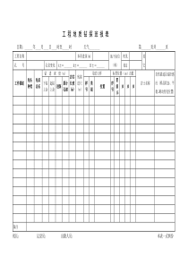 钻探班报表模板空表