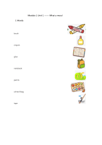 五年级下册英语素材同步拓展训练讲义：Module-1-Unit-1What-a-mess!Unit-