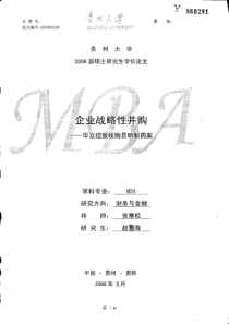 企业战略性并购——华立控股收购昆明制药案