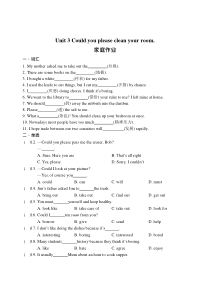 Unit-3-Could-you-please-clean-your-room.(习题&答案)