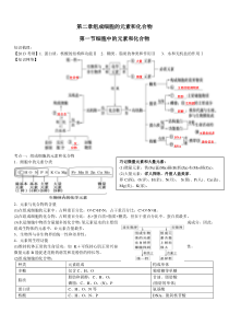 细胞中的元素和化合物知识点梳理