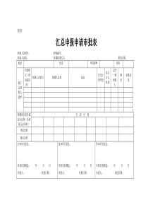 汇总申报申请审批表